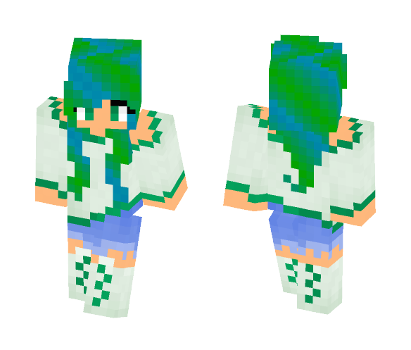 Blue-y Green-y Girl - Girl Minecraft Skins - image 1