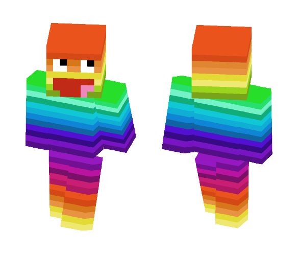 Rainbow Smiley Dude - Male Minecraft Skins - image 1