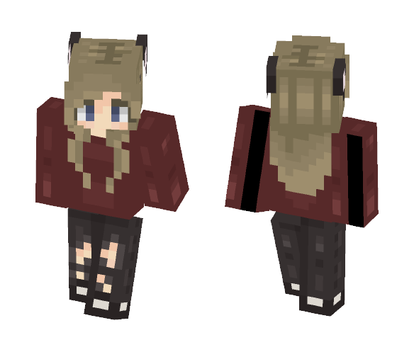 Casual Sweater w/ Animal Ears - Female Minecraft Skins - image 1