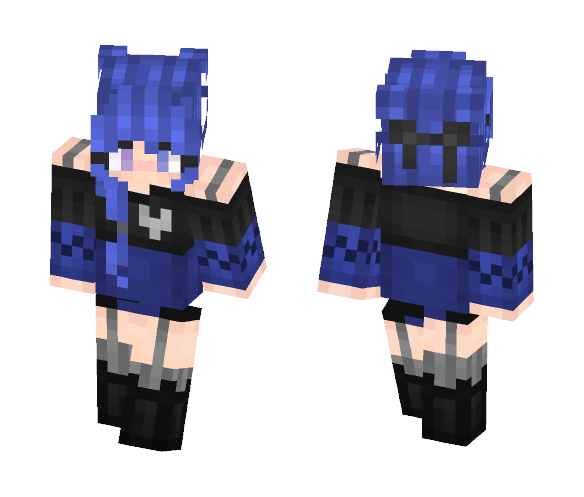 Big Blue Sweater - Female Minecraft Skins - image 1