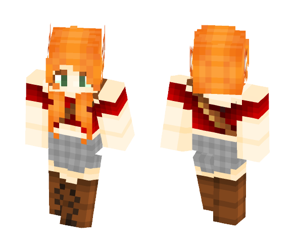 Red Haired Werewolf - Female Minecraft Skins - image 1
