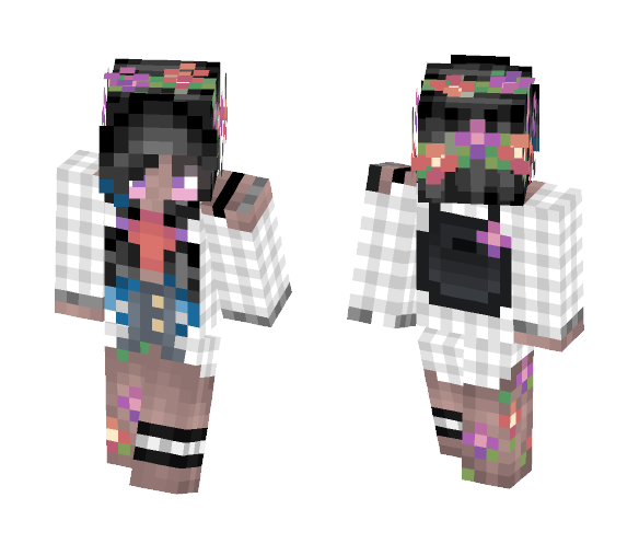 x Flower Power School Girl x - Girl Minecraft Skins - image 1