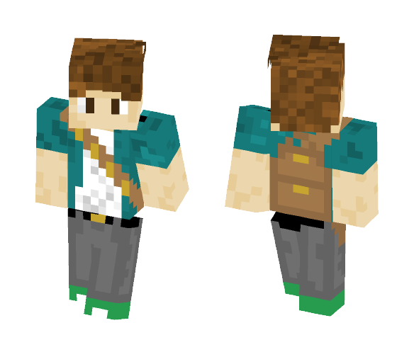 Download Explorer With Brown Hair Minecraft Skin For Free