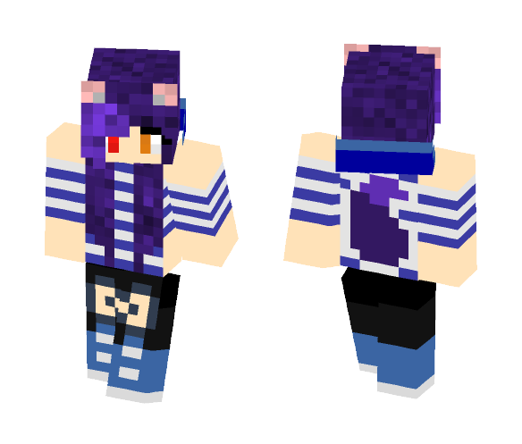 Purple Fox Girl - Girl Minecraft Skins - image 1