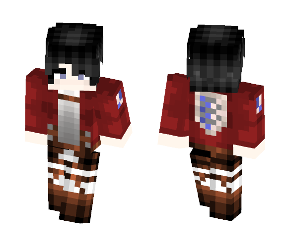 Levi Ackerman - Red uniform - Male Minecraft Skins - image 1