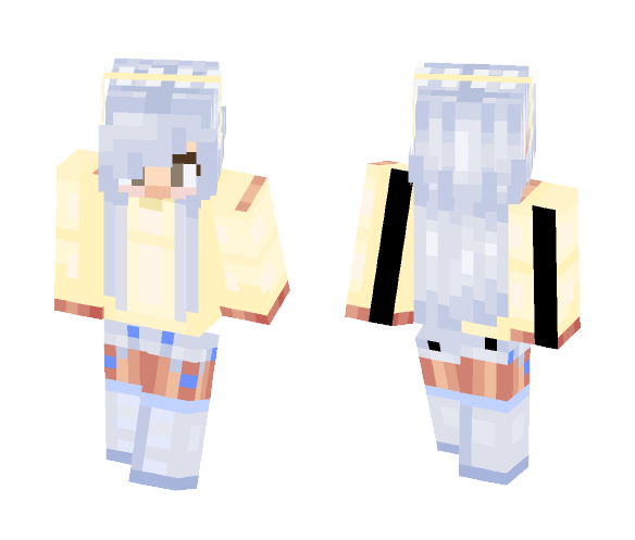 light blue yellow - Female Minecraft Skins - image 1