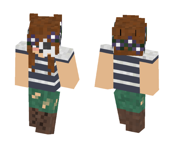 Heart with a skull mask .3. - Female Minecraft Skins - image 1