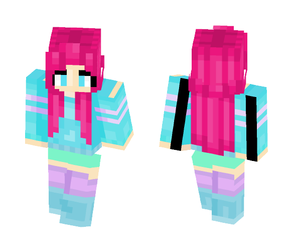 Pink Haired Woman tjing - Female Minecraft Skins - image 1