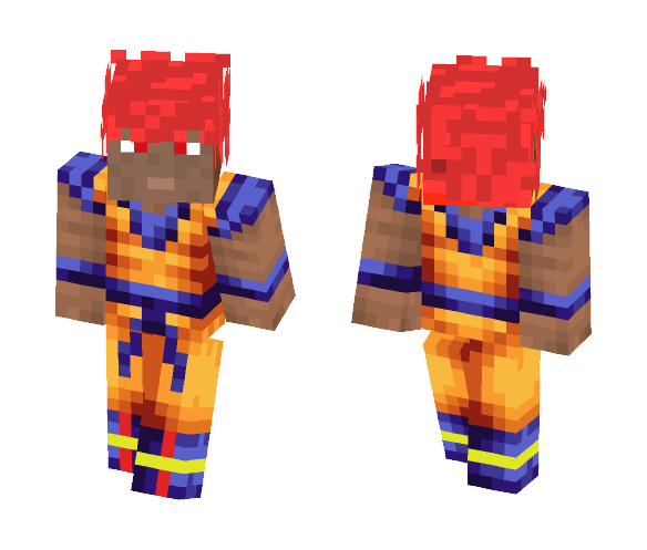 african american super saiyan god - Male Minecraft Skins - image 1
