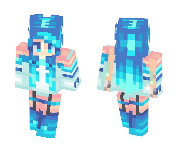 .•Many Shades Of Blue•. - Female Minecraft Skins - image 1