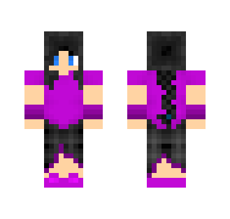 Girl with long black plait - Girl Minecraft Skins - image 2