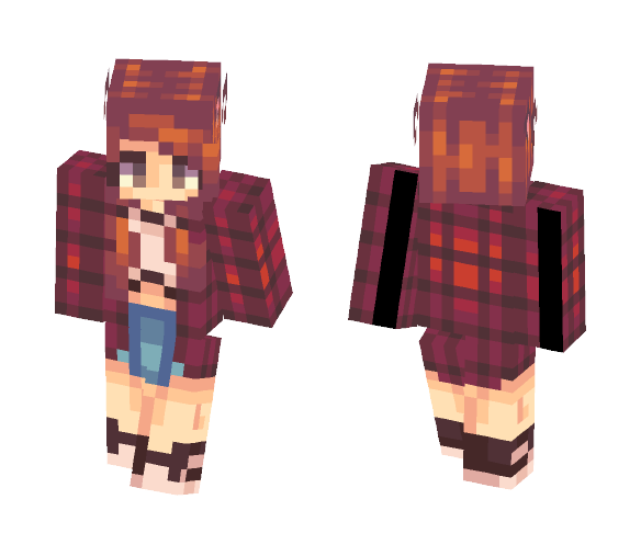 Alone Together ♡ // Popreel ;w;; - Female Minecraft Skins - image 1
