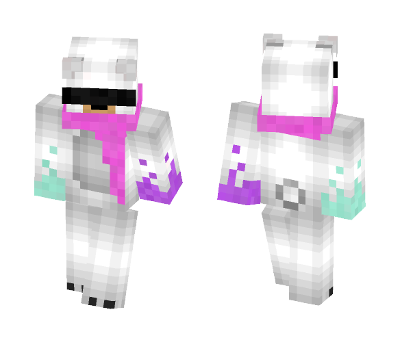 Vaporwave Polar Bear PVP - Male Minecraft Skins - image 1