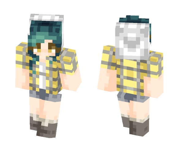 Yellow Flannel - Female Minecraft Skins - image 1
