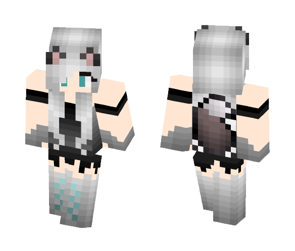 Silver Neko Girl - Girl Minecraft Skins - image 1