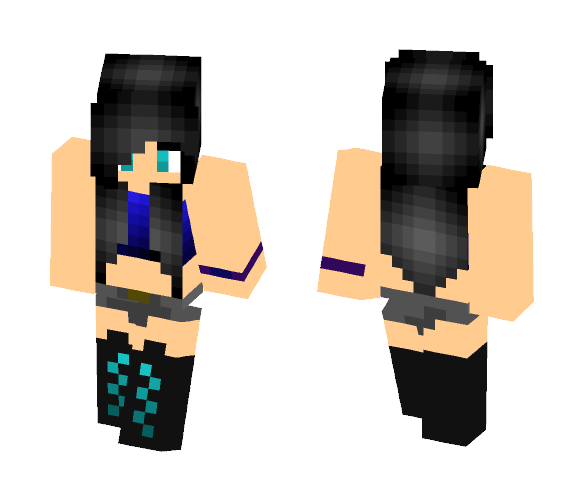 Aqua Tomboy - Female Minecraft Skins - image 1