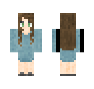 Blue Sweater Girl - Girl Minecraft Skins - image 2