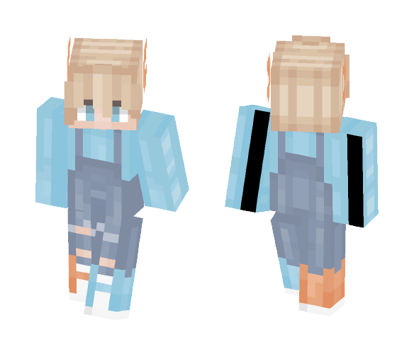 Mudkip Overalls - Boy version - Boy Minecraft Skins - image 1