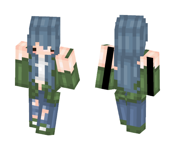 Blue and Green - Female Minecraft Skins - image 1