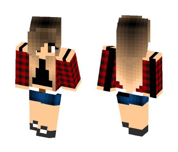 Girl in flannel - Girl Minecraft Skins - image 1
