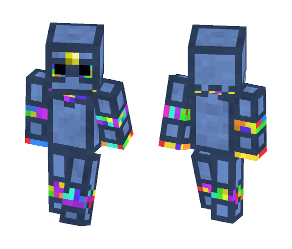Rainbow Knight - Male Minecraft Skins - image 1
