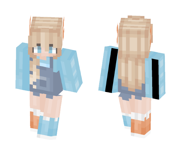 First skin! Mudkip overalls - Female Minecraft Skins - image 1