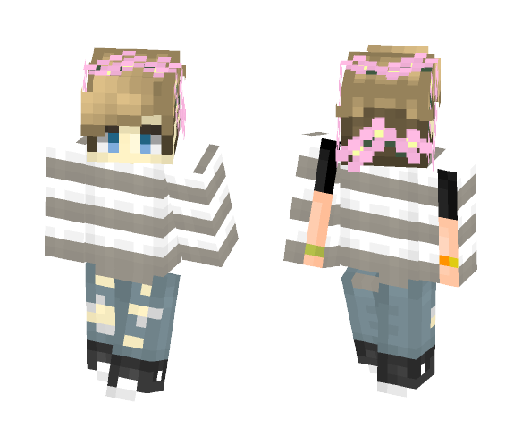 Stripe Shirt Boy - Boy Minecraft Skins - image 1