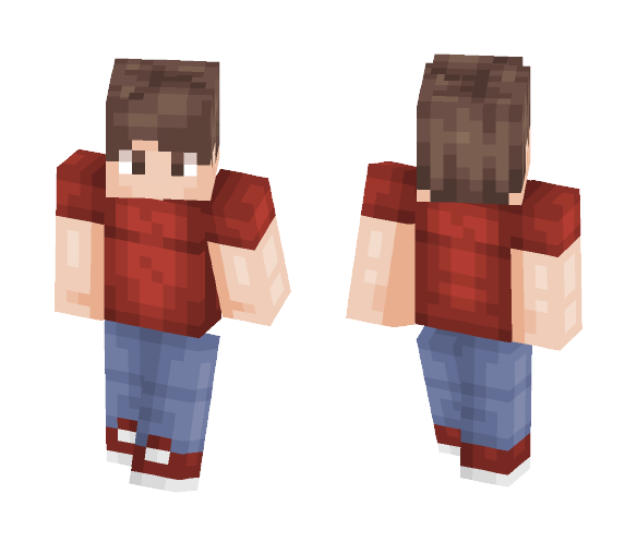 Red T-Shirt Teen - Male Minecraft Skins - image 1
