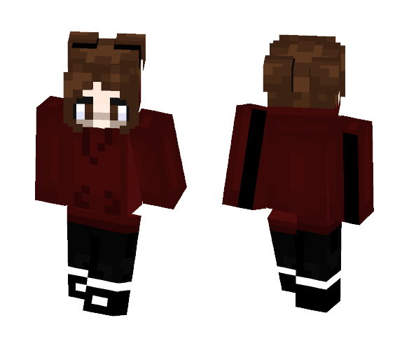 Red Hoodie.. thingy.. - Female Minecraft Skins - image 1
