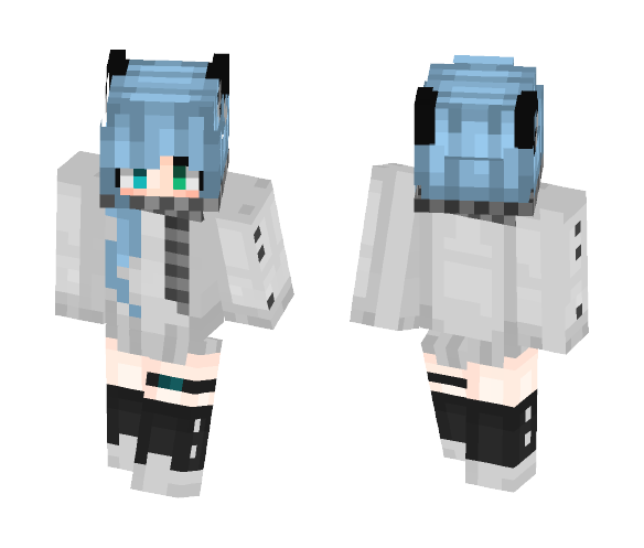 Winter fox girl - Girl Minecraft Skins - image 1