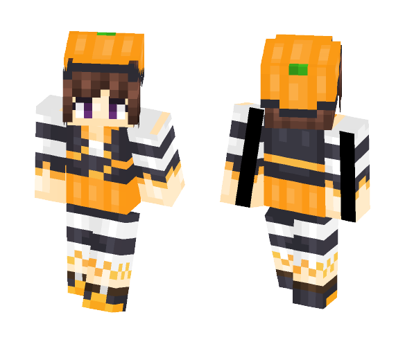 Pumpkin Girl - Girl Minecraft Skins - image 1