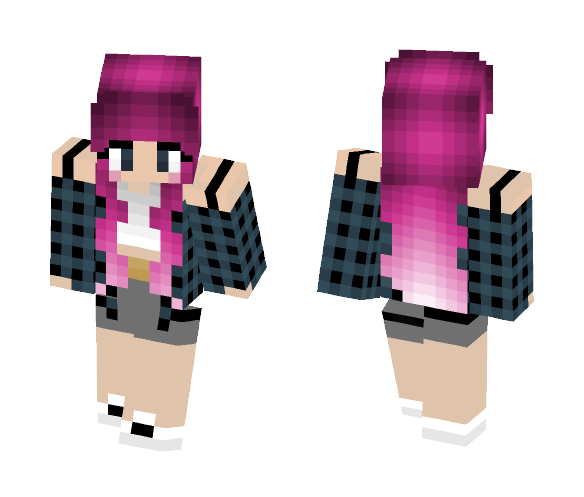 PurpleHairedGirl - Color Haired Girls Minecraft Skins - image 1