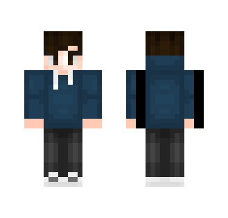 - Blue Hoodie - - Male Minecraft Skins - image 2