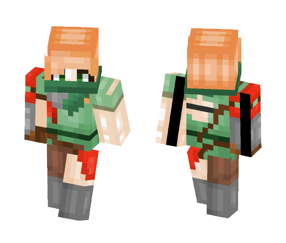 Alex with some armor - Female Minecraft Skins - image 1