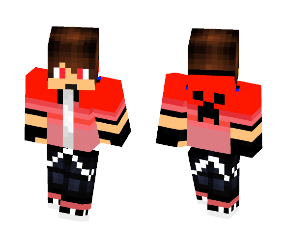 Red Creeper Boy - Boy Minecraft Skins - image 1
