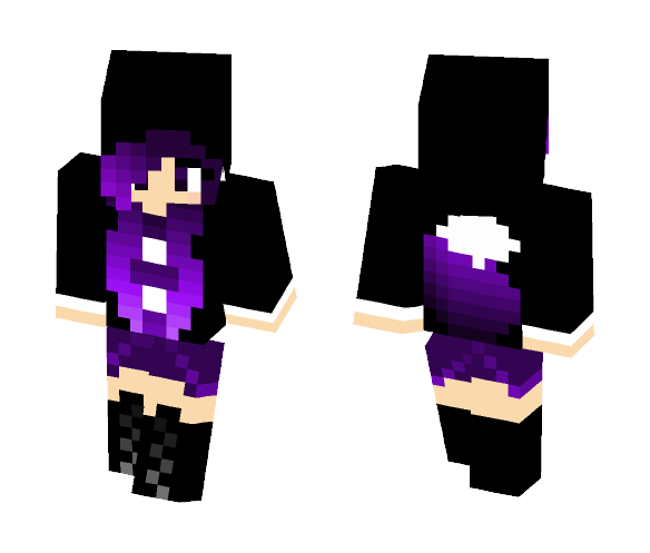 purple and black wolf girl - Girl Minecraft Skins - image 1