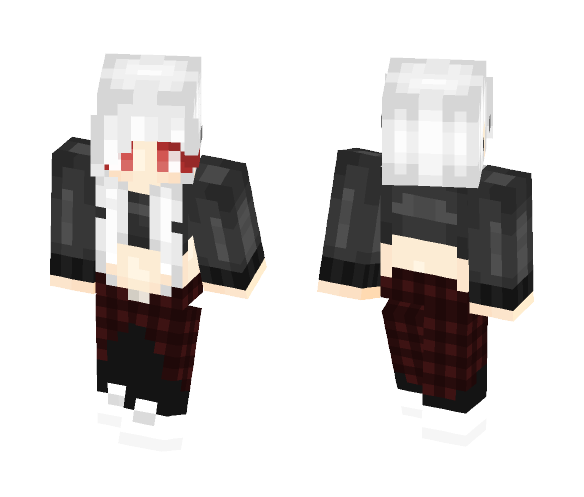 | White Hair Emo - Female Minecraft Skins - image 1