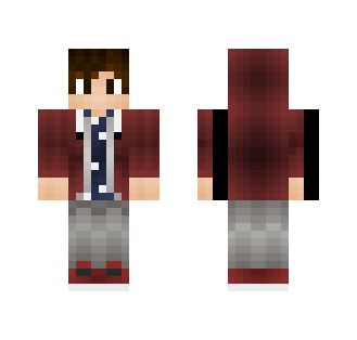 Dark red maroon hoodie boy - Boy Minecraft Skins - image 2