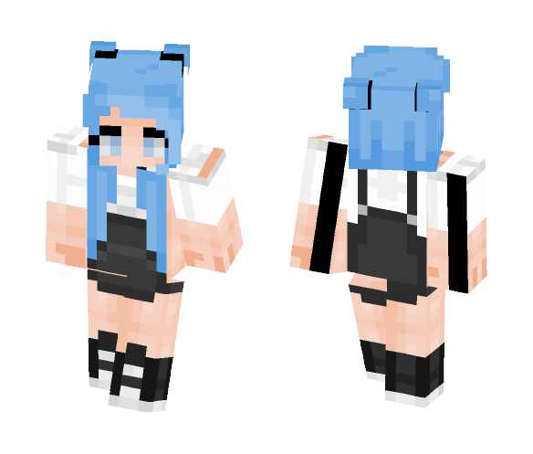 Electric Blue Punk Gal - Female Minecraft Skins - image 1