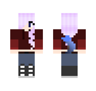 girl with wolf blue ears and tail - Girl Minecraft Skins - image 2