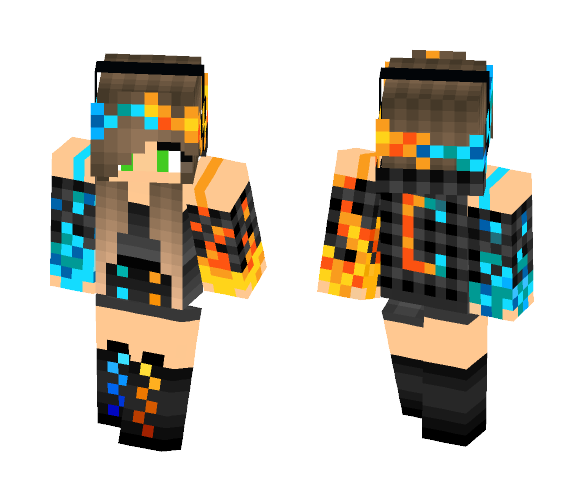 Fire And Water Skin MALE. - Female Minecraft Skins - image 1