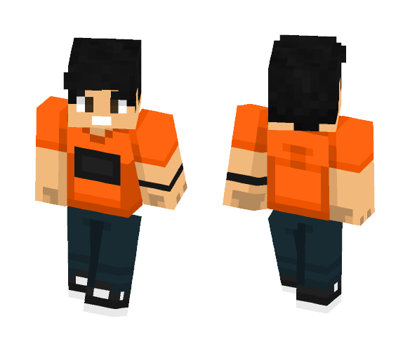 Normal Boy with orange shirt - Boy Minecraft Skins - image 1