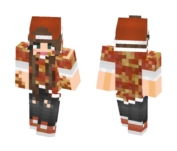 Pizza Obsession - Female Version - Female Minecraft Skins - image 1