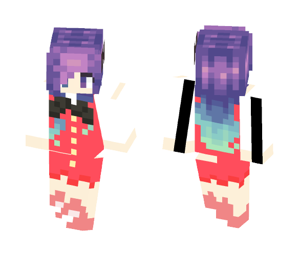 Polite Girl Red Dress - Girl Minecraft Skins - image 1