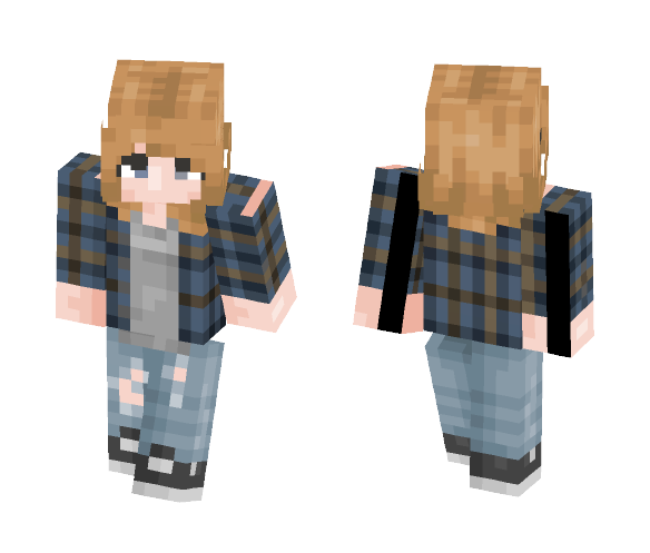 Dirty Blonde Flannel Girl - Girl Minecraft Skins - image 1