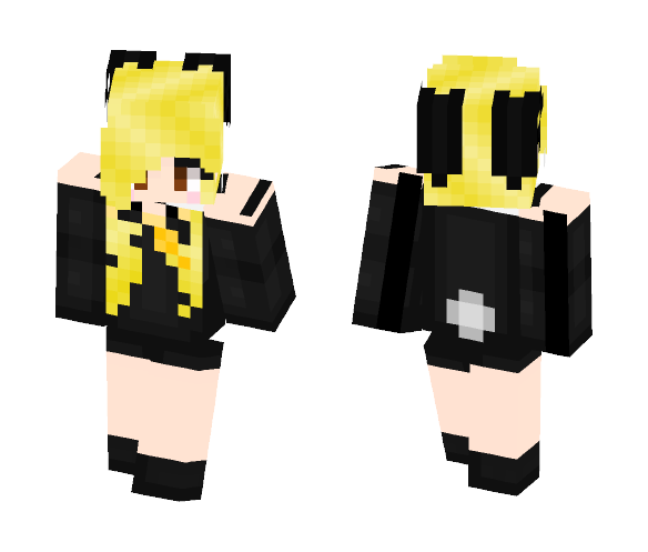 Lucy Heartfilia Black Bunny Suit - Female Minecraft Skins - image 1