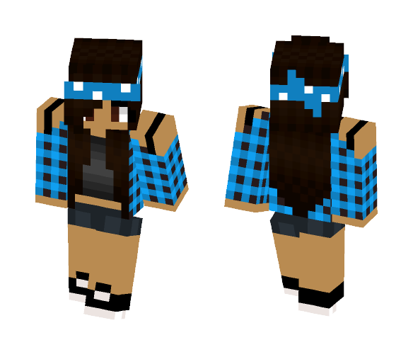 Summer Girl Blue - Girl Minecraft Skins - image 1