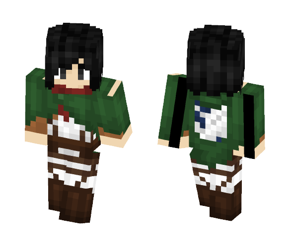 Download Free A Mikasa Skin for Minecraft image 1. A Mikasa - Female Minecr...