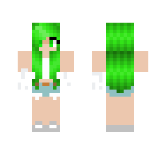 casual green edit again - Female Minecraft Skins - image 2