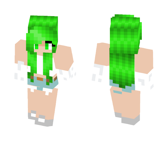 casual green edit again - Female Minecraft Skins - image 1